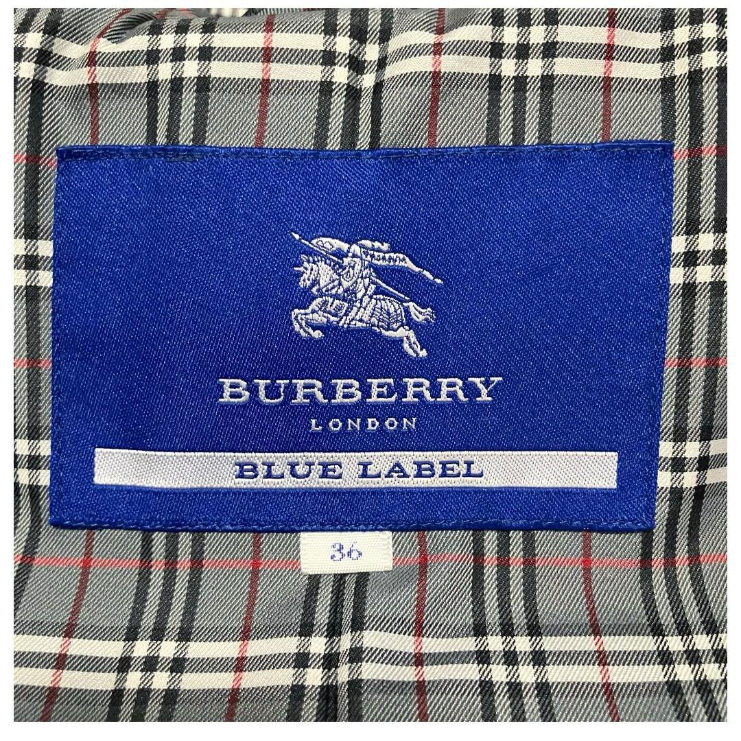 バーバリーブルーレーベル　ダッフルコート　ノバチェック　ミドル　ウール　y2k