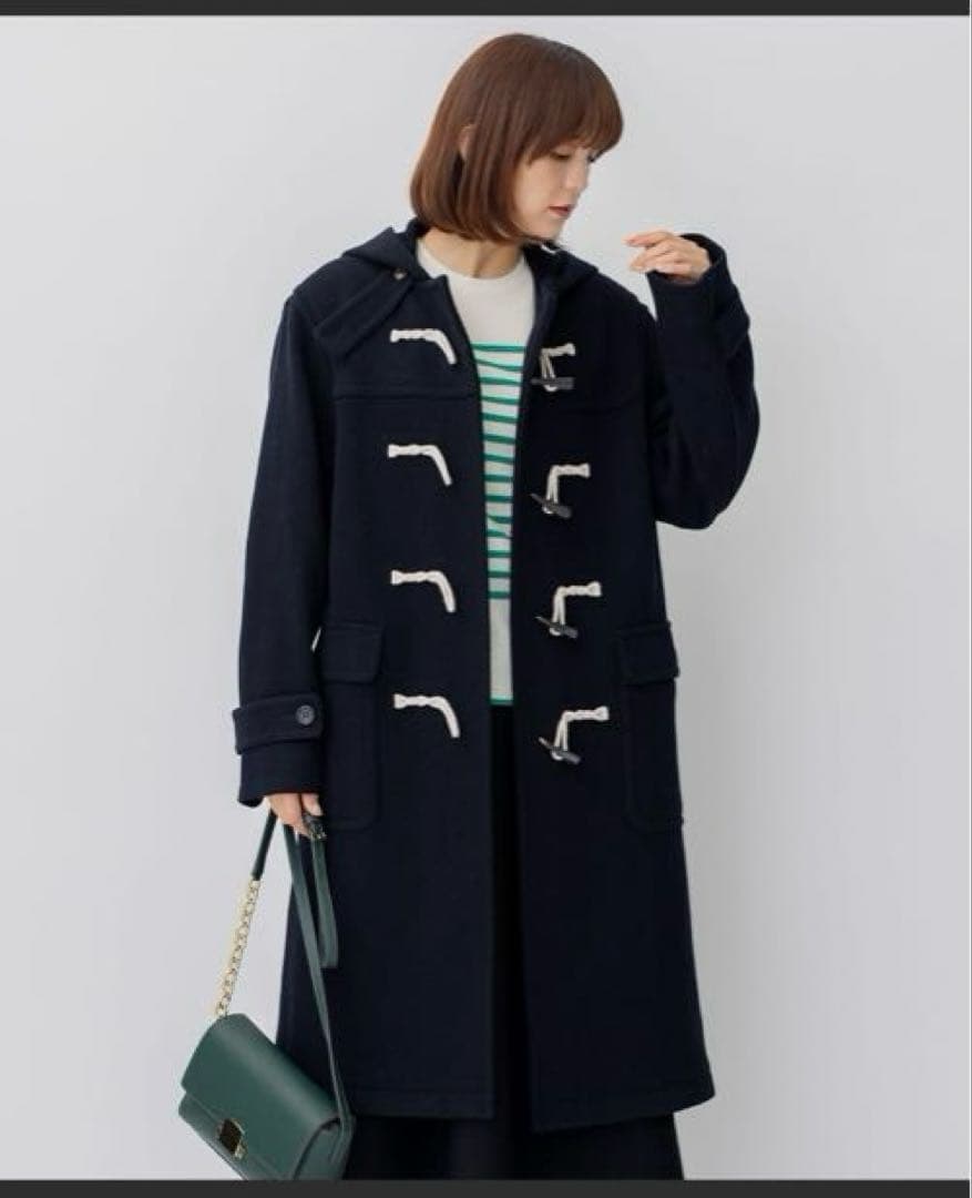 ダッフルコート ネイビー　ヘンリボーン23区