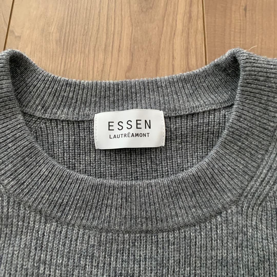 エッセンロートレアモン★サテンドッキングウールカシミヤニット