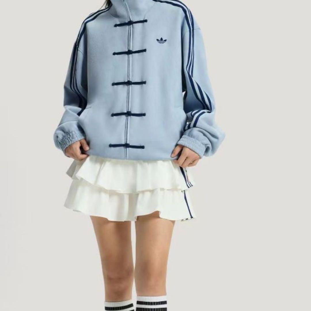 adidasアディダス 中国限定 蛇年トラックジャケットライドブルーMサイズ”
