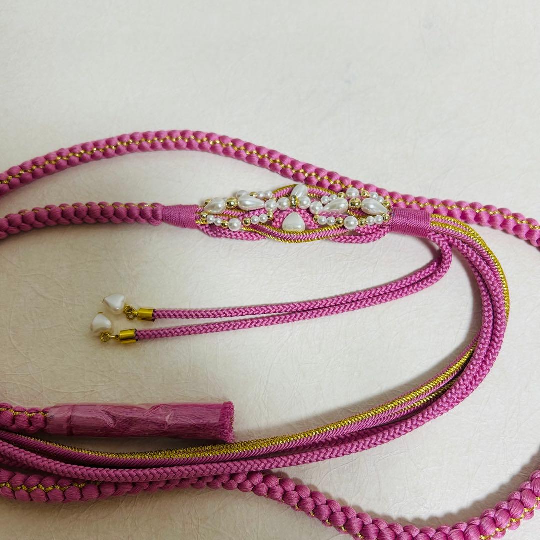 ひとみん　　No.108 七五三　7歳　　正絹着物フルセット　　絞り　新品