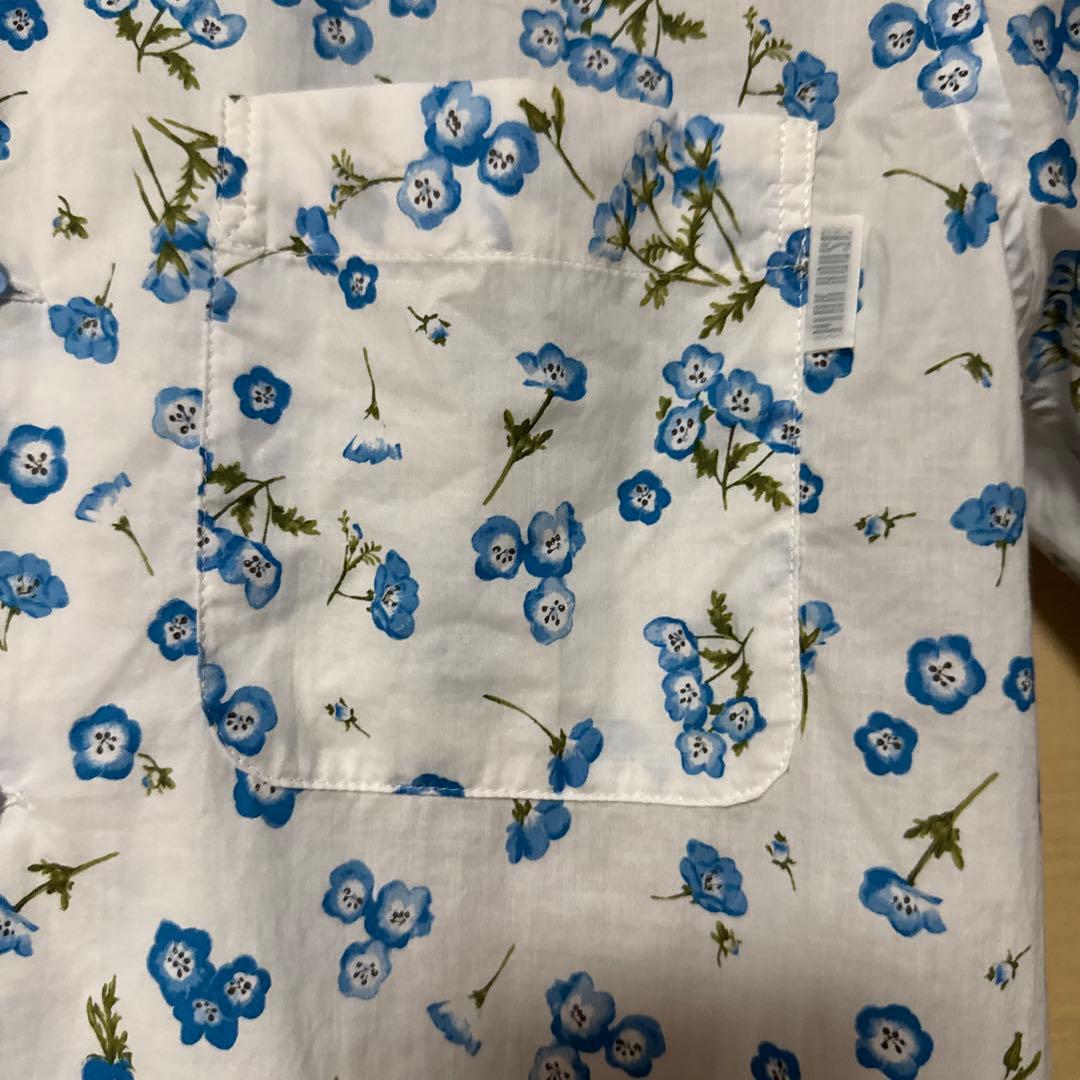 ピンクハウス　ネモフィラプリントブラウス　白