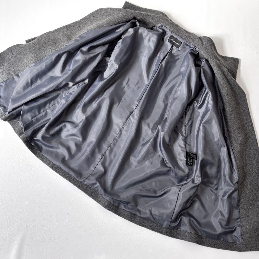 mizuiroind ミズイロインド ウール スタンドカラー コート ロング