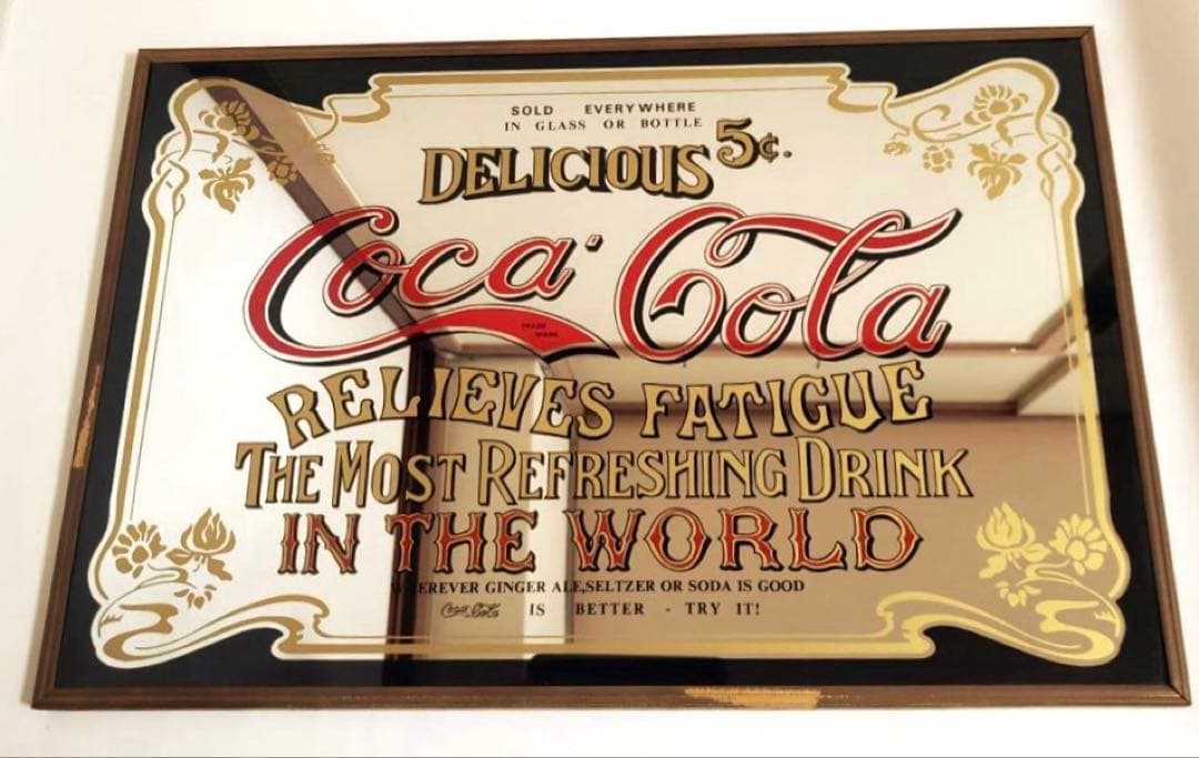 値下げ Coca Cola コカコーラ パブミラー アンティーク レア 当時物