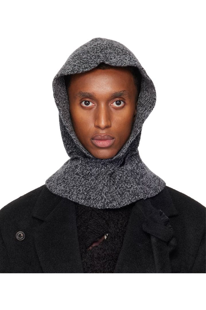 NULLUS グレー ドレープ バラクラバ