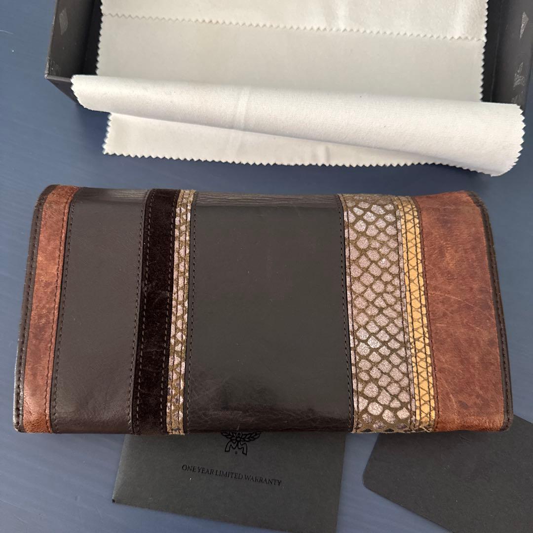 レア！！MCM レザー長財布 R6039 ブラウン