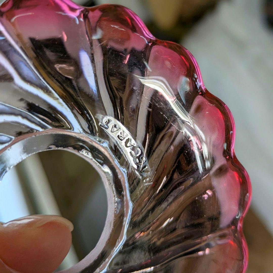 C*フランスアンティーク　オールドバカラ ローズミニシャンデリアシェード/ランプ