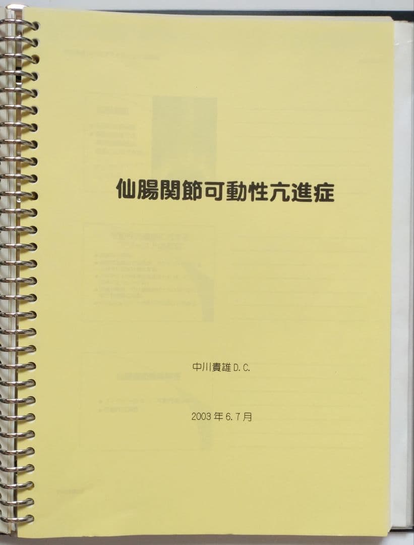 ☆希少☆ 中川貴雄 カイロプラクティック勉強会 テキスト 資料