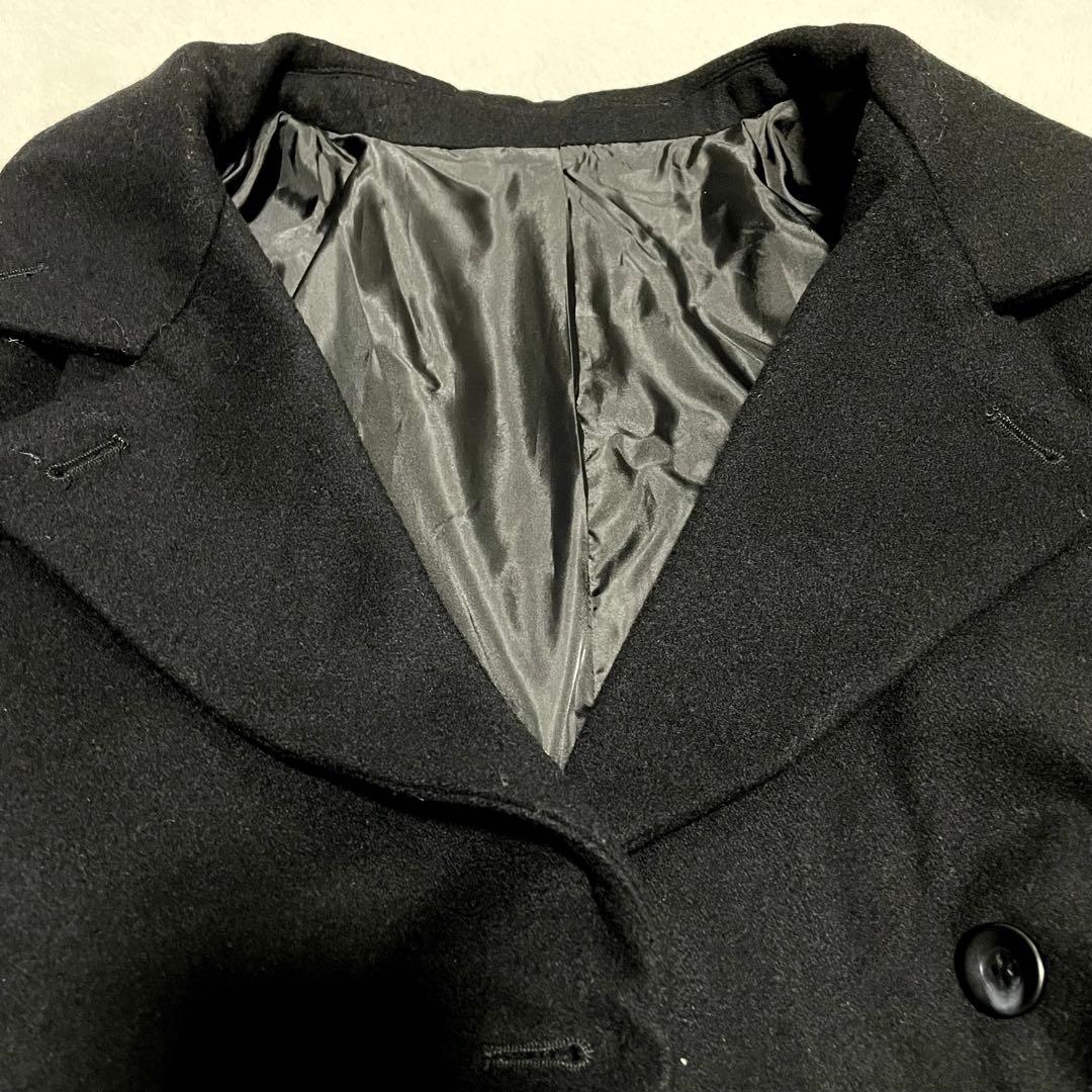 【美品】サイズ3crewre クルーレ カスタムメルトンマキシコート ブラック