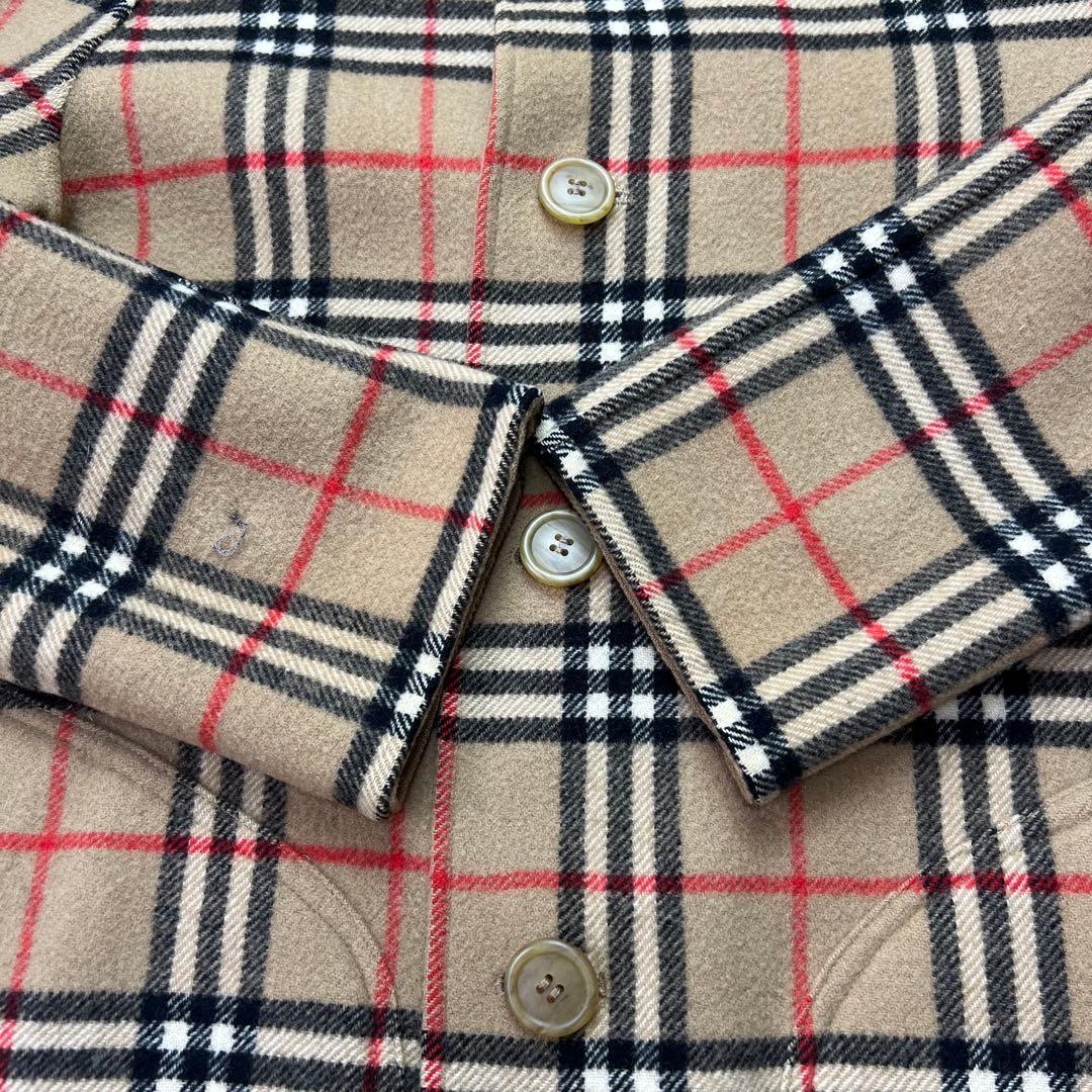 バーバリー♡リバーシブル　ロングコート　ノバチェック　ダブルフェイス　ベージュ