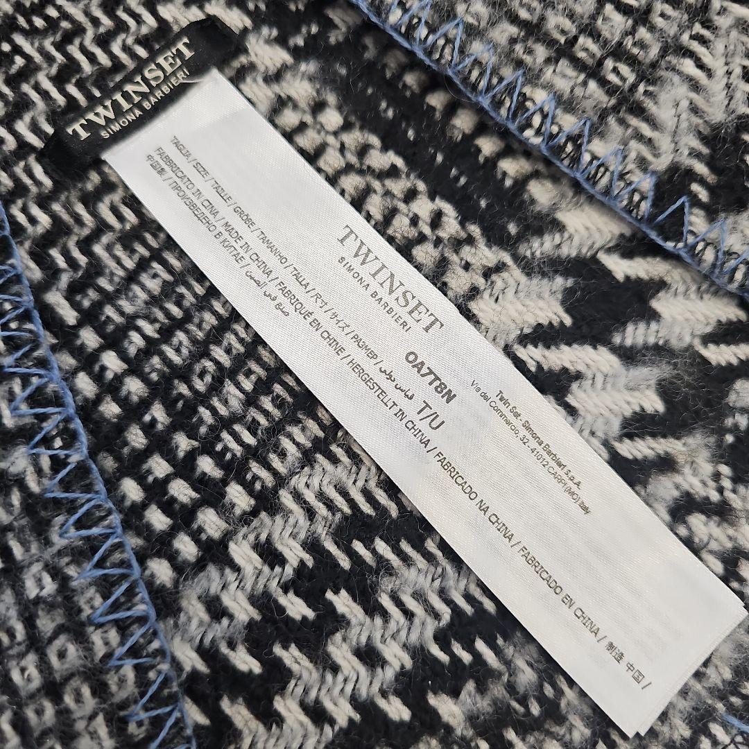 美品【TWIN SET】イタリア ファーストール 大判マフラー定価64,900円