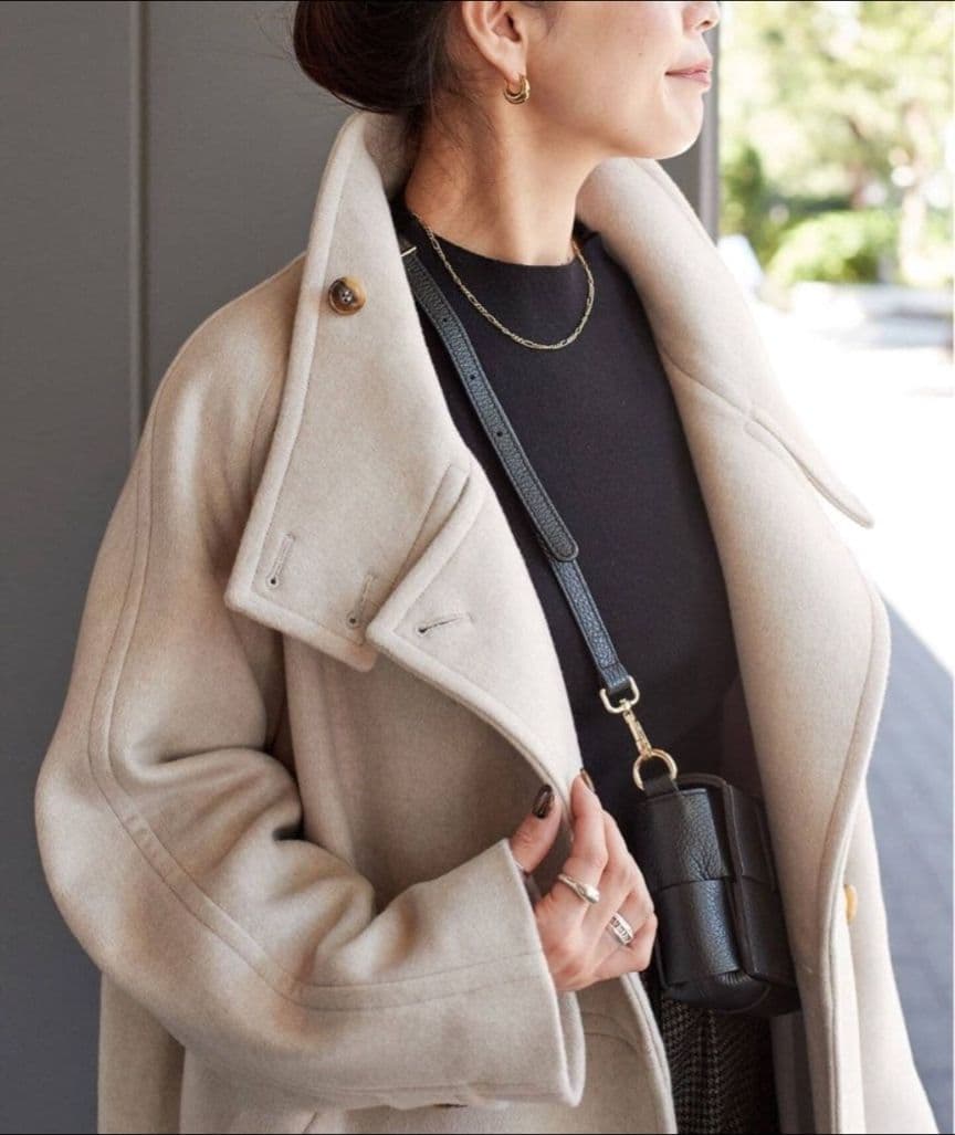 新品・タグ付き✨️B.C STOCK　Wビーバーコクーンスタンドカラー　M