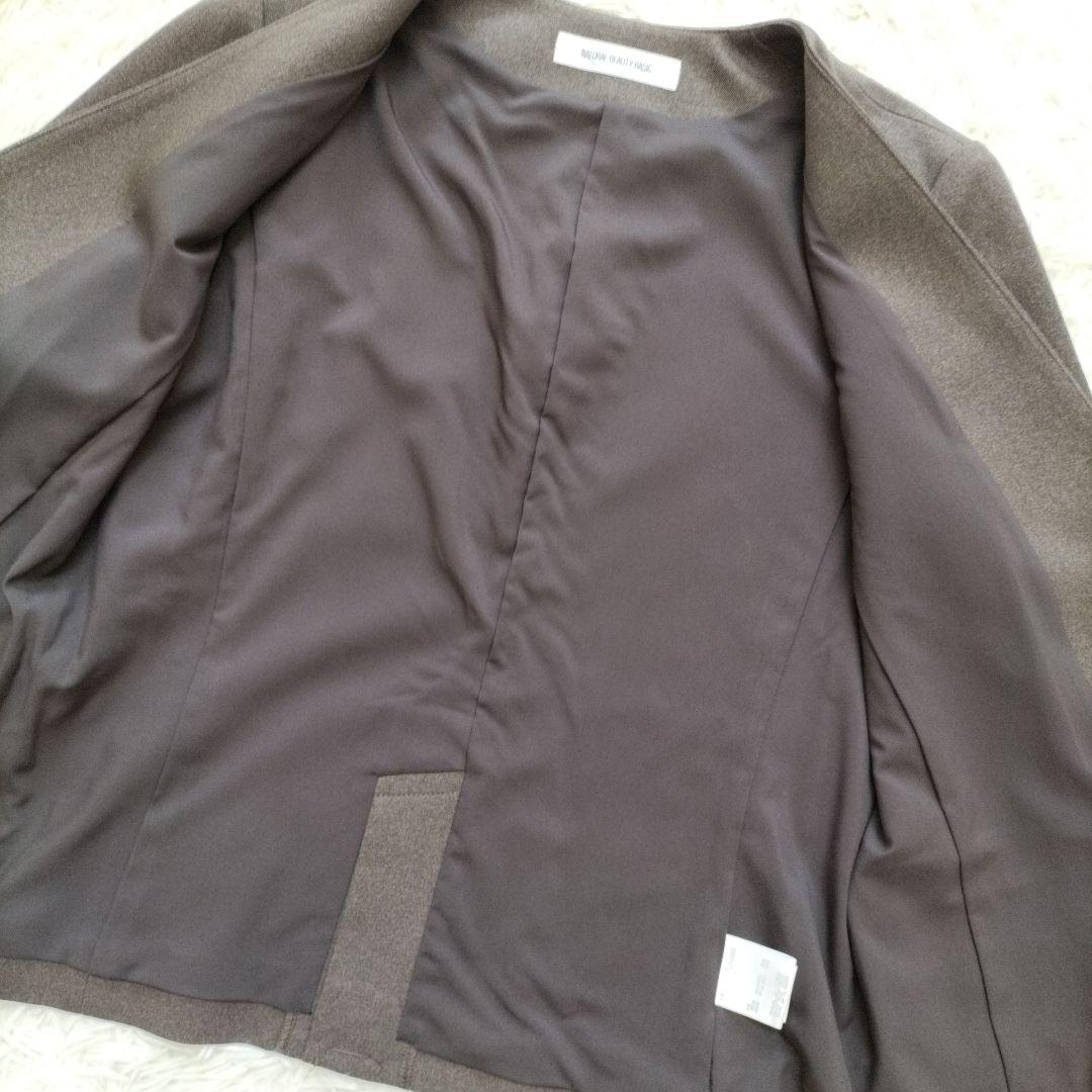 未使用級♡ナチュラルビューティーベーシックパンツスーツセットアップ ブラウン L