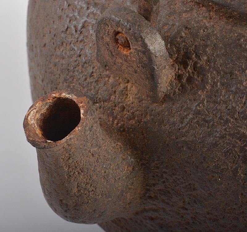 煎茶道具　釜師　高木治良兵衛作　鉄瓶　鉄釜　共箱　J　R5261