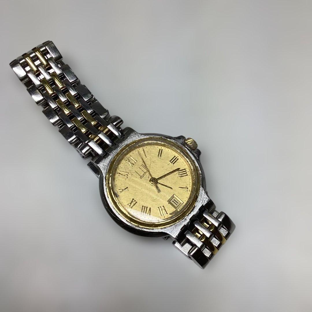 k*9様 ジャンク　dunhill アナログ腕時計 ゴールド/シルバー