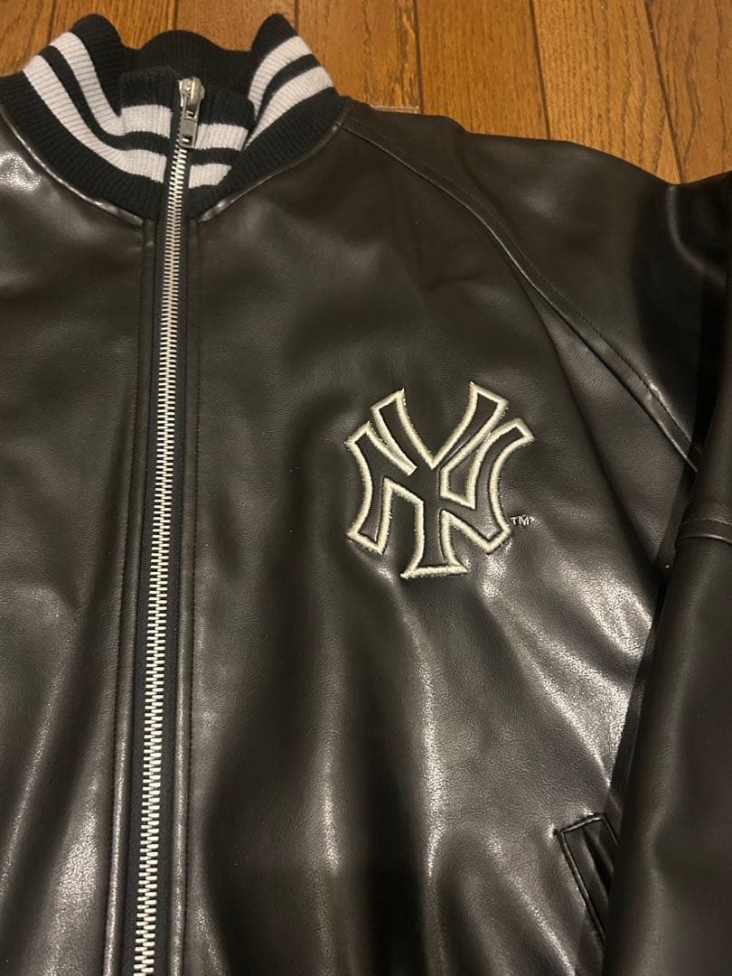 Newyork yankees レザージャケット pvc 漢字