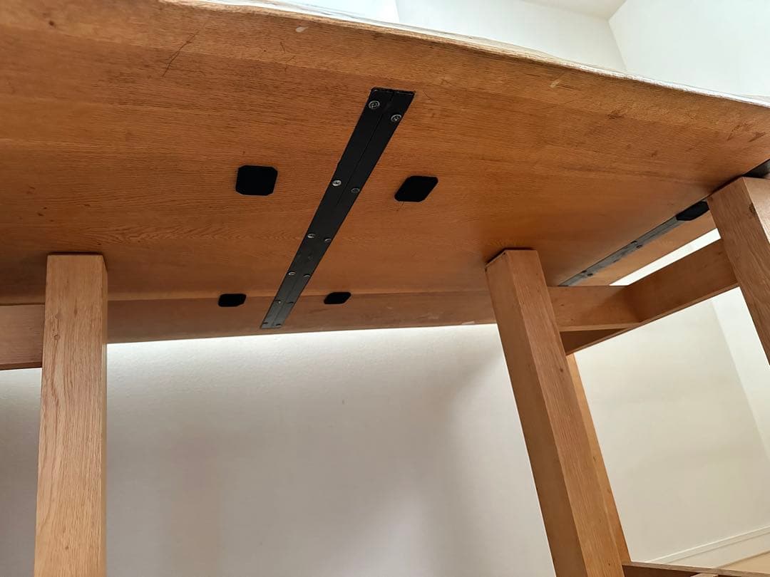 うえの　中目黒BRUNCH ナラ材　無垢ダイニングテーブル　高さ変更可