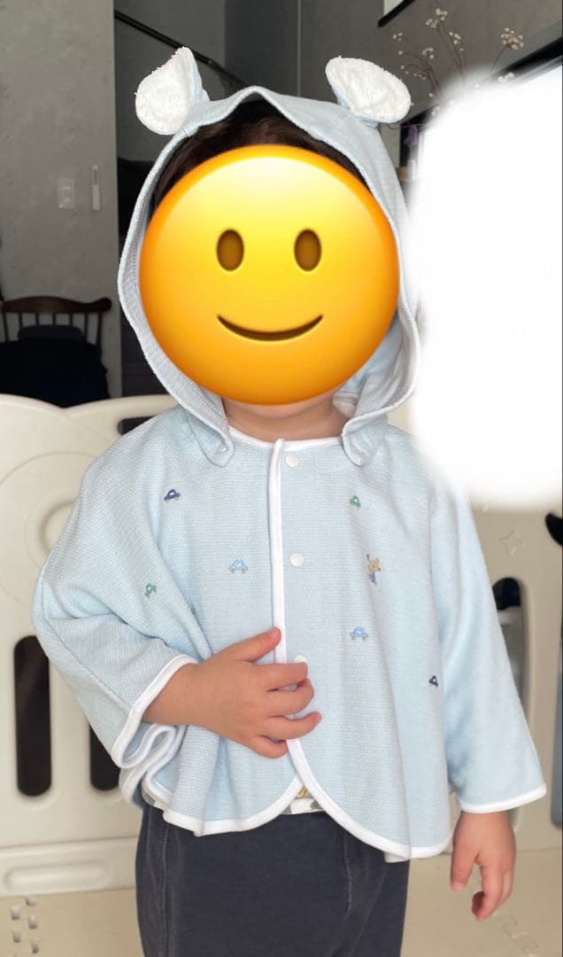 ファミリア UVカット ケープ 60〜90cm