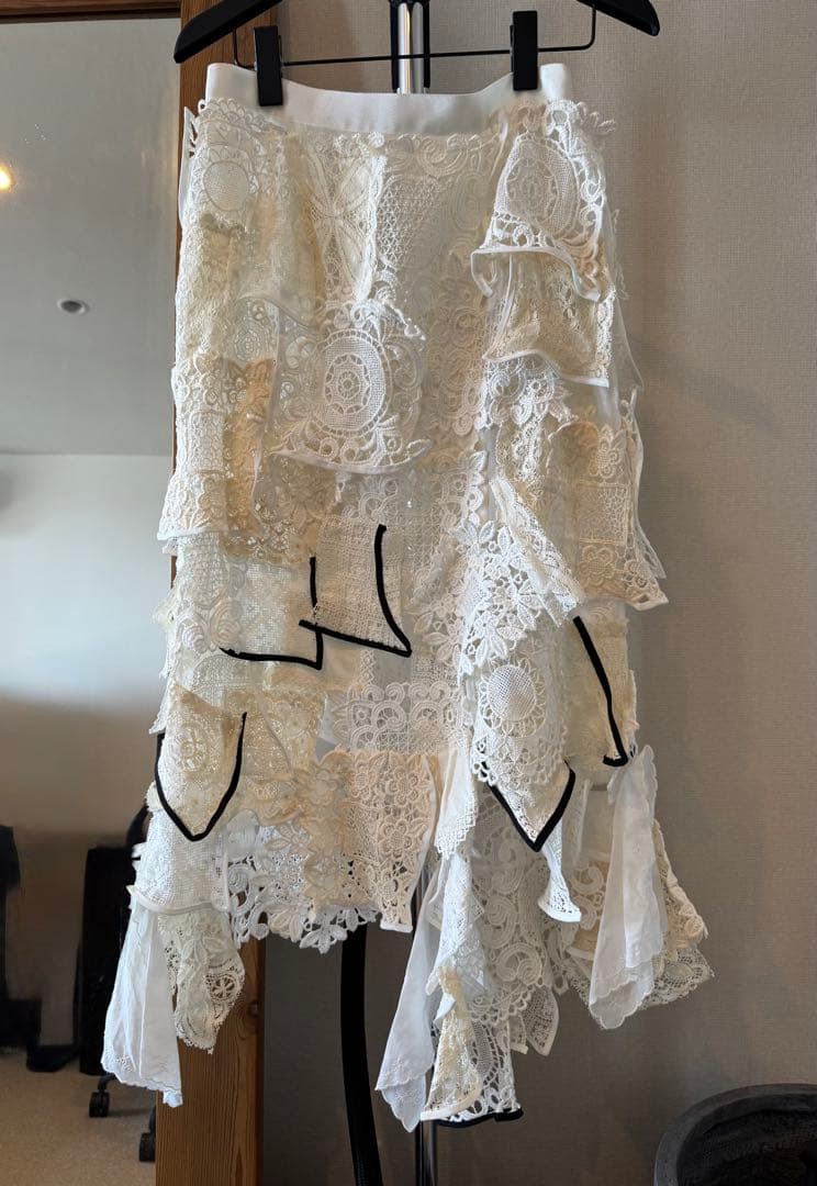 sacai レースパッチワーク スカート