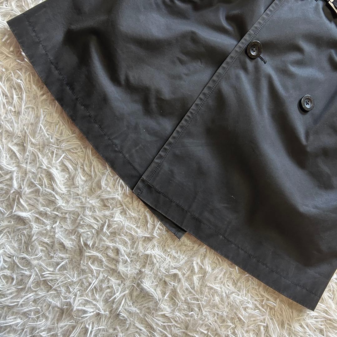 【限定割引】L バーバリー ブラックレーベル トレンチコート ノバチェック 黒