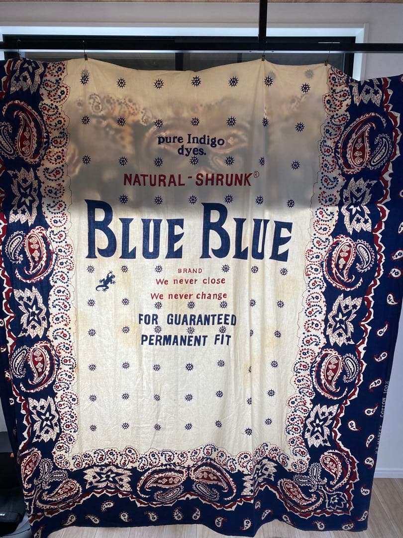 【tky78 】BLUE BLUE インディゴ染め ペイズリー柄