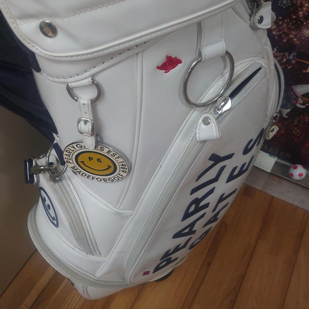 パーリーゲイツキャディバック　エナメルホワイト　正規品