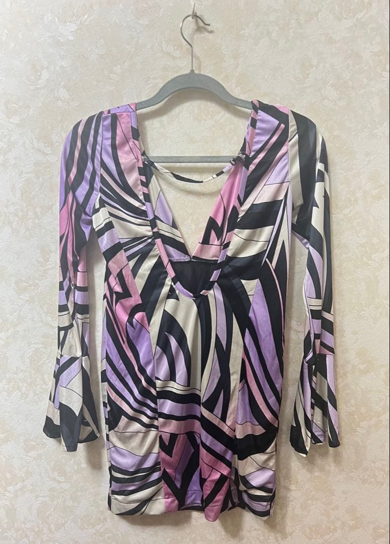 (希少)LIP SERVICE 幾何学柄タイトワンピース