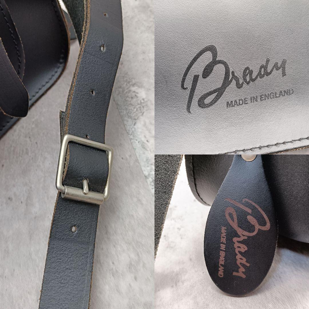 極美品 ブレディー サッチェルバッグ エンボスロゴ入り メッセンジャーバッグ 黒