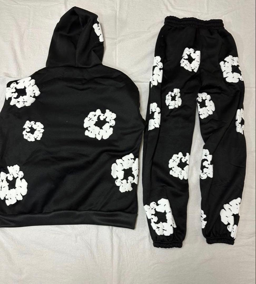 ハロー　Lサイズ　セットアップ　デニムティアーズ