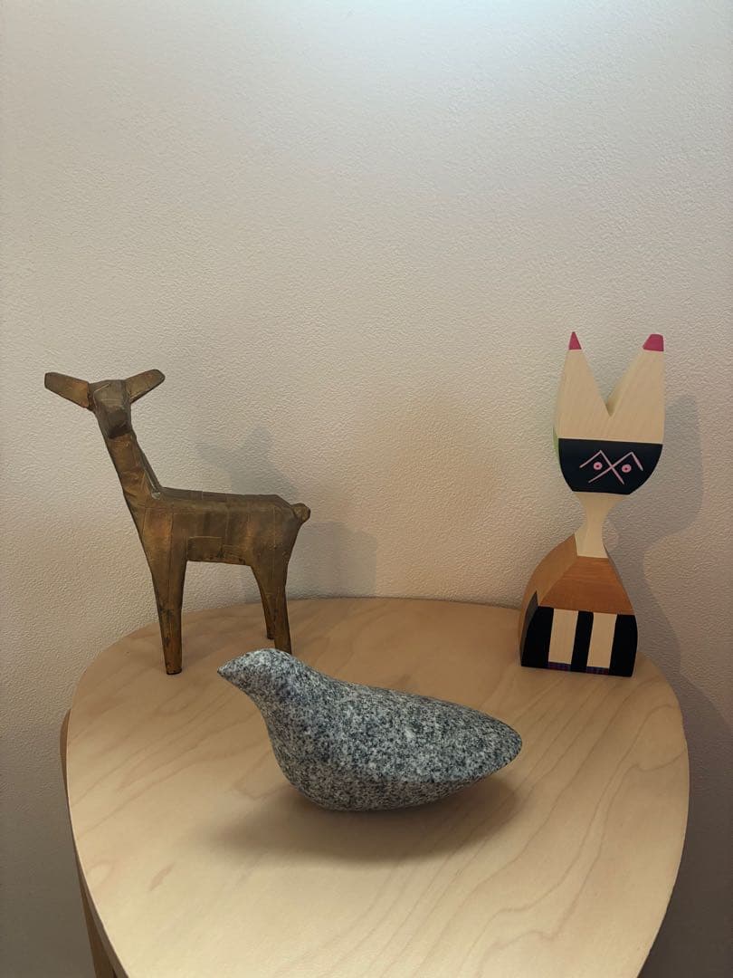 AJI PROJECTとりプルポ鹿の像ウッデンドールズNo.9 アート3点セット