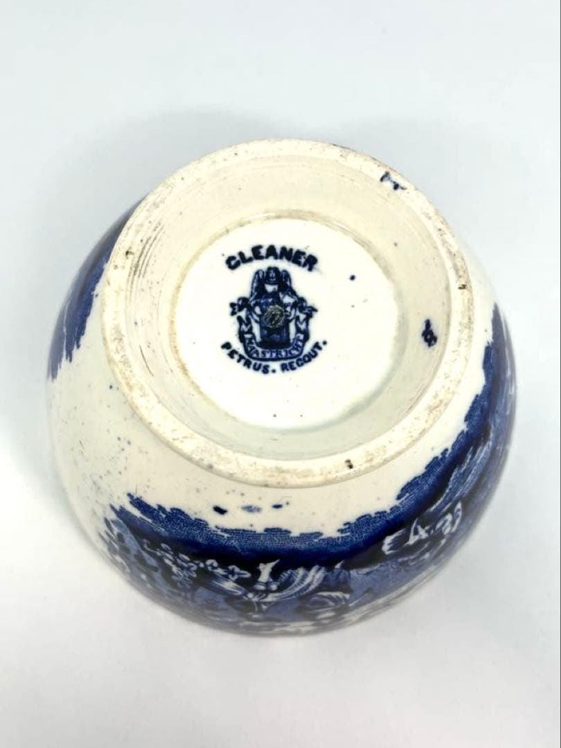 【オランダ銅版小鉢】染付人物風景文小鉢(デルフト）18世紀後半〜19世紀前半頃