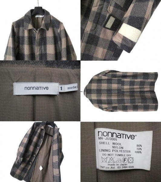 定価8.1万 nonnative TOURIST バッファローチェック柄 コート