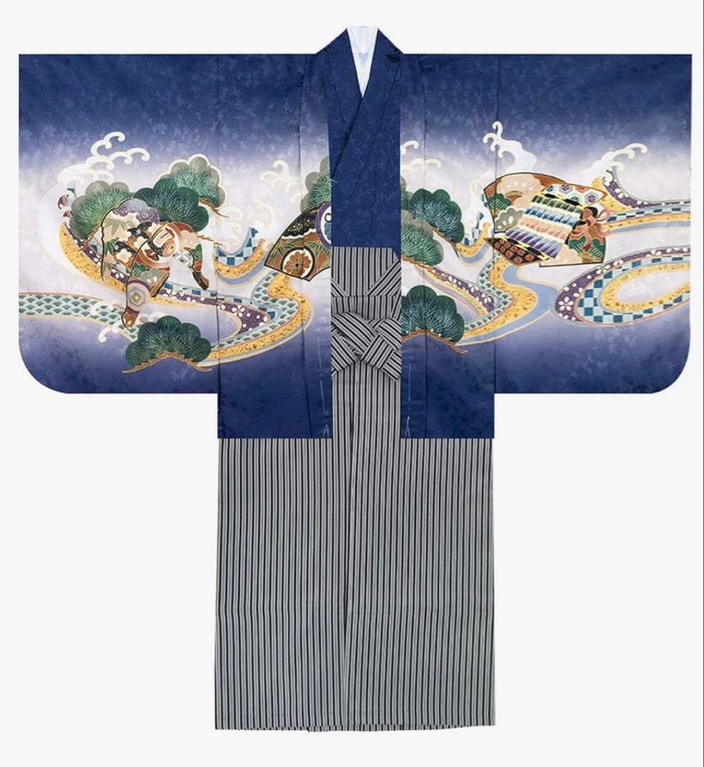 七五三 5歳 男の子 着物 羽織 袴 フルセット