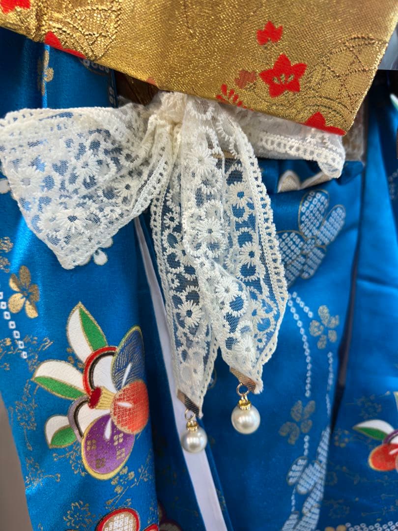 日本製　七五三　フルセット　ブルー　7歳着物