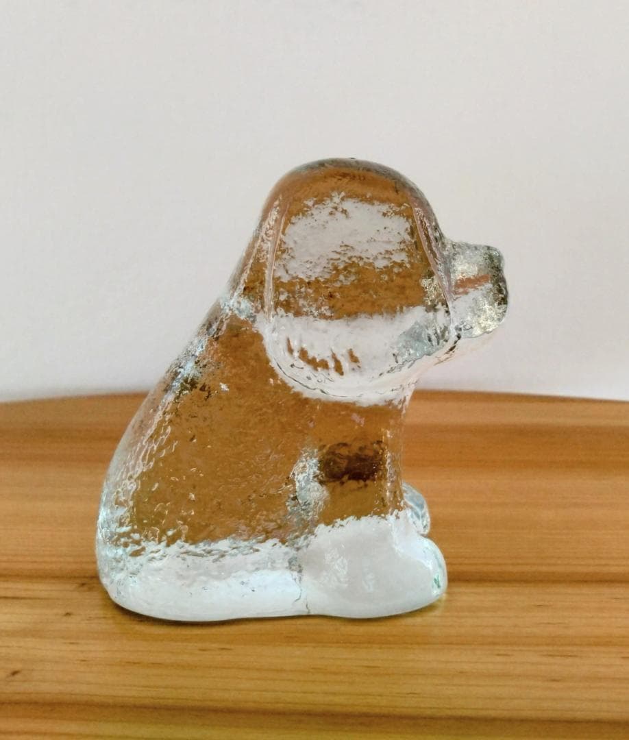 希少　Lisa Larson リサラーソン ガラスオブジェ　犬