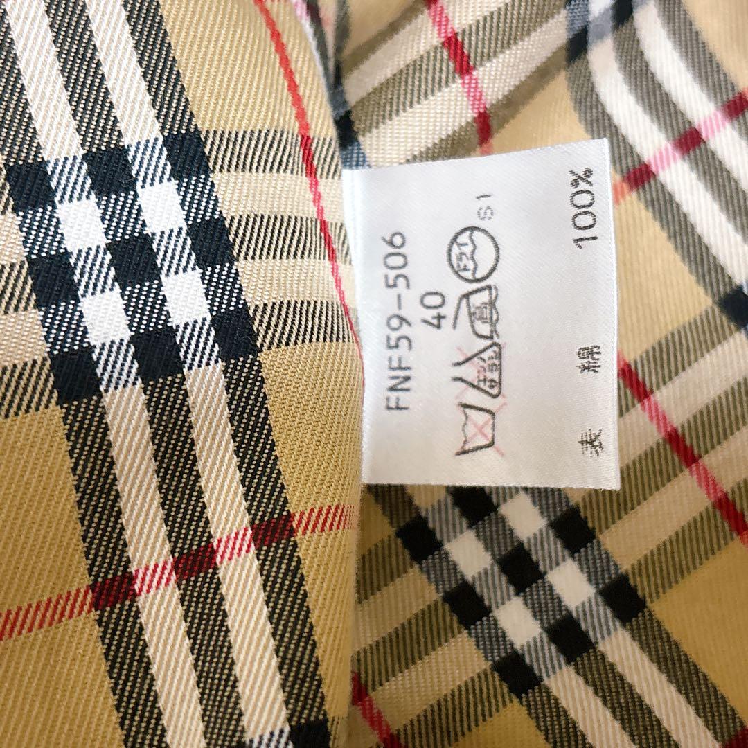 バーバリーブルーレーベル ステンカラーコート ノバチェック ライナー付　L