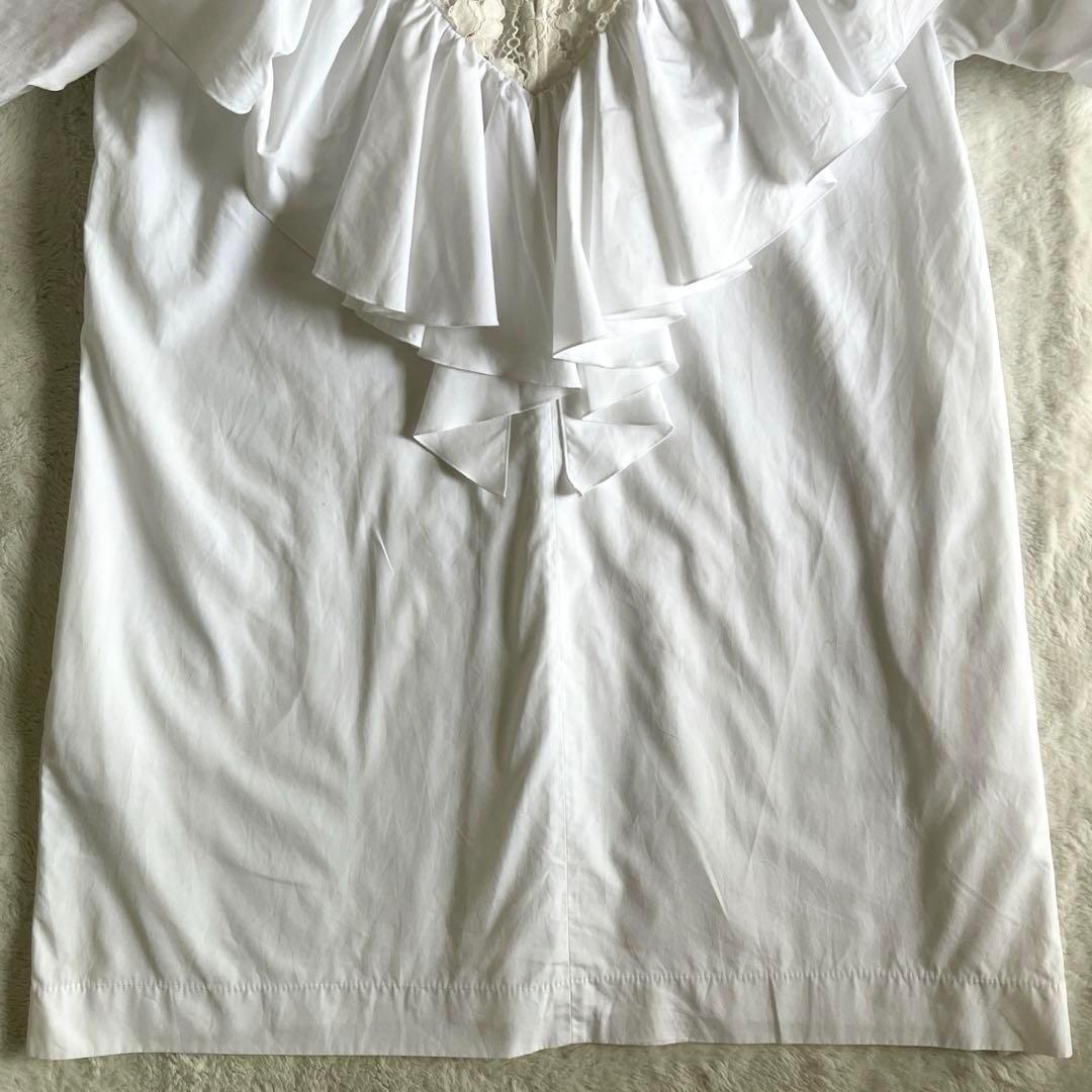 ヌメロヴェントゥーノ 19SS コットン100% レースブラウス 38 ホワイト