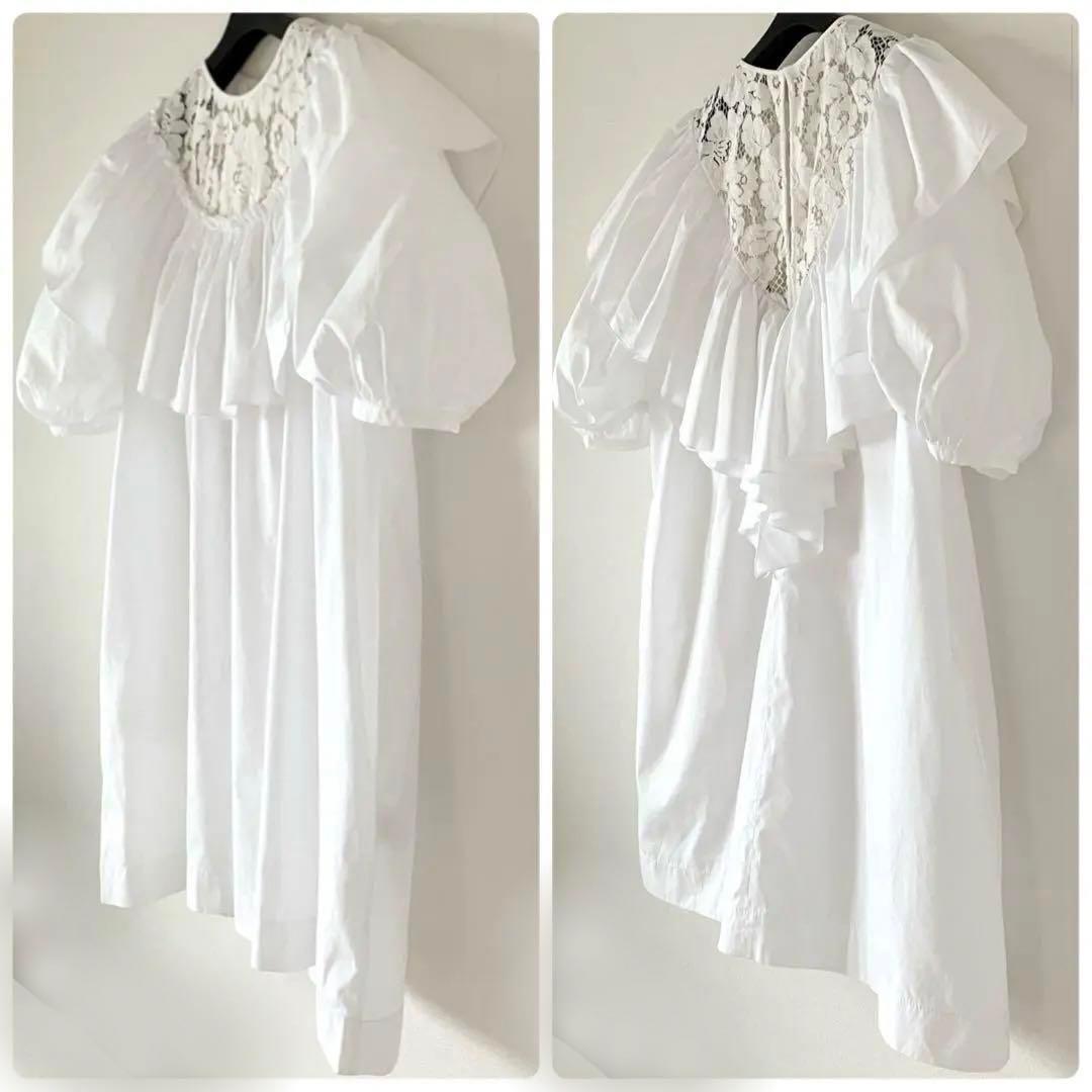 ヌメロヴェントゥーノ 19SS コットン100% レースブラウス 38 ホワイト