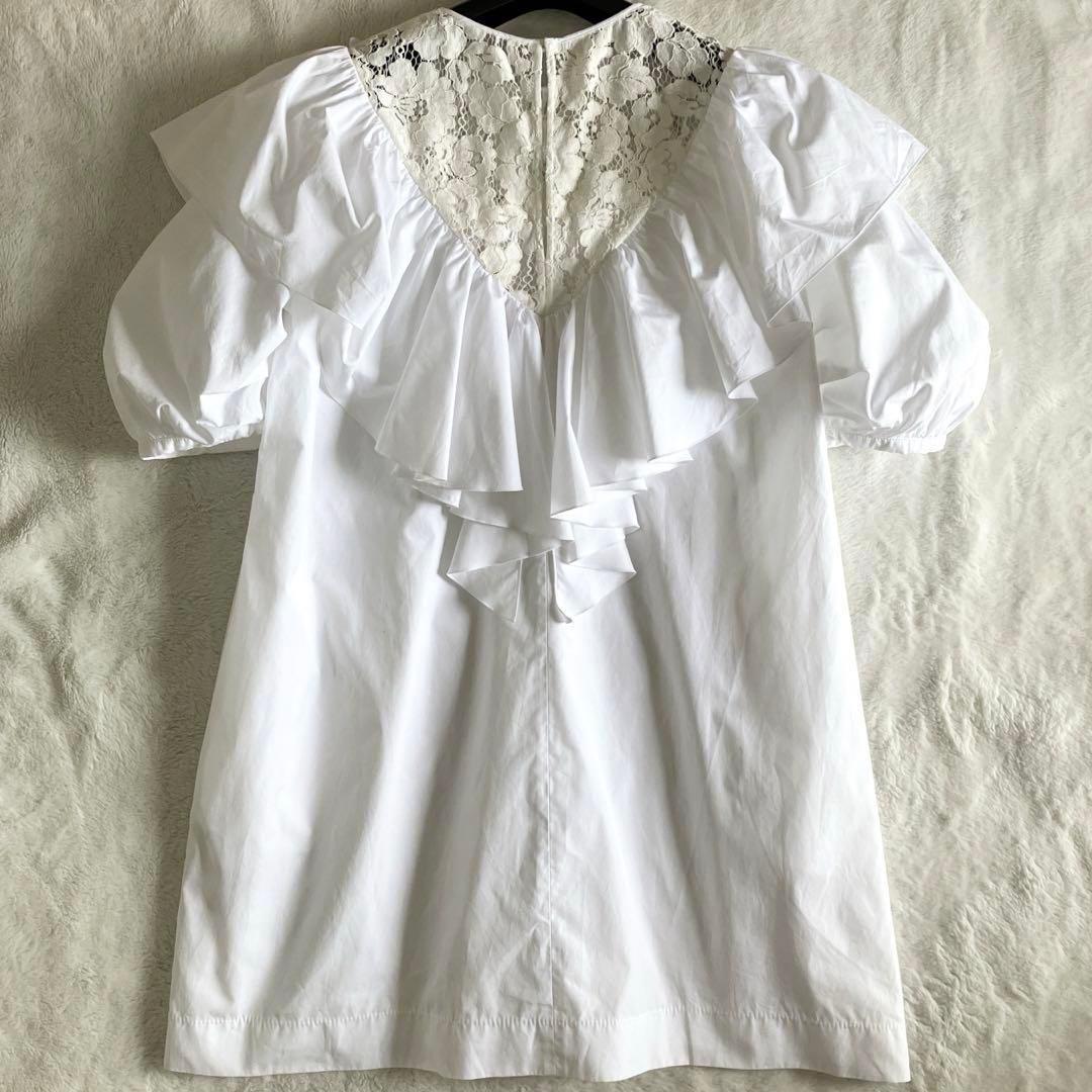 ヌメロヴェントゥーノ 19SS コットン100% レースブラウス 38 ホワイト