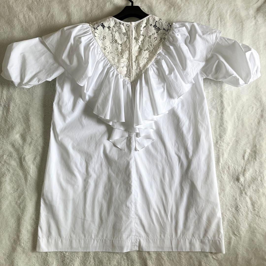 ヌメロヴェントゥーノ 19SS コットン100% レースブラウス 38 ホワイト