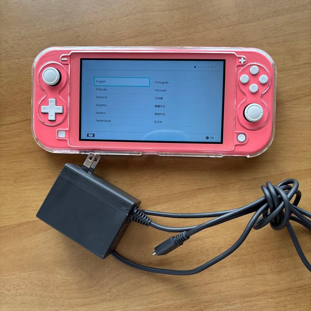 Switch Lite ピンク 本体 ACアダプター、フィルム、カバー付き