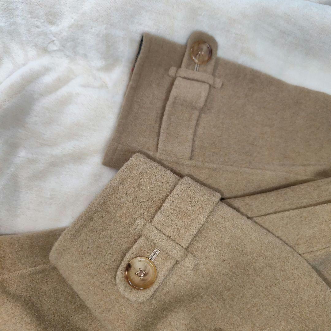 バーバリ　Burberry　ブラウン ウール混紡 ロングコート サイズ40