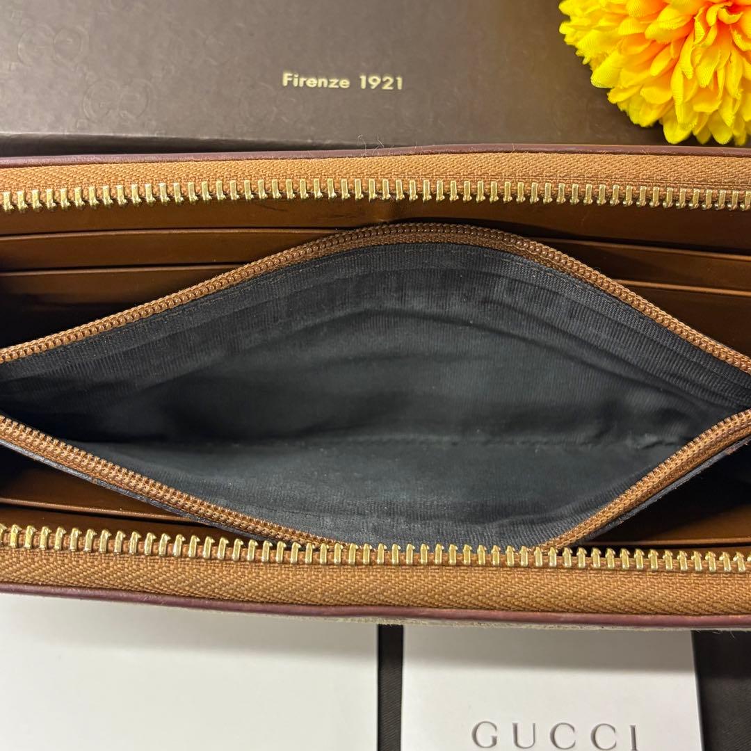 新品同様‼️ グッチ　GUCCI 財布　長財布　GGキャンバス L字ファスナー
