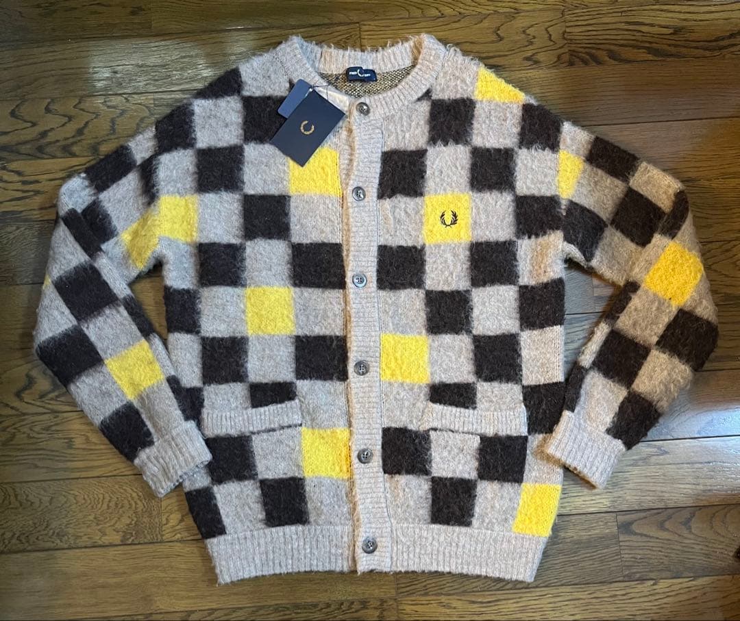 フレッドペリー ジャーナルスタンダード別注　カーディガン　チェッカーフラッグ