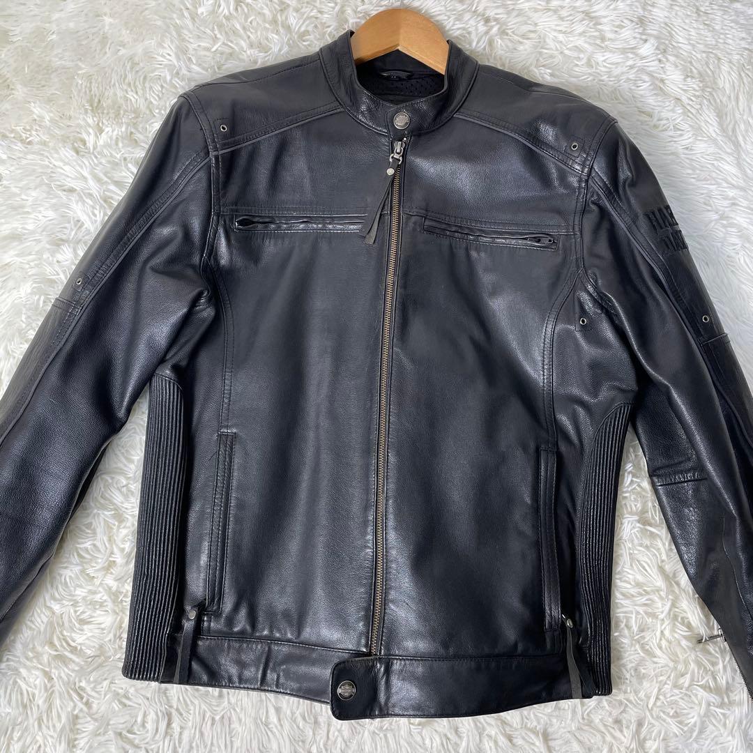 【専用】HARLEY-DAVIDSON 牛革 シングルライダースジャケット 黒M
