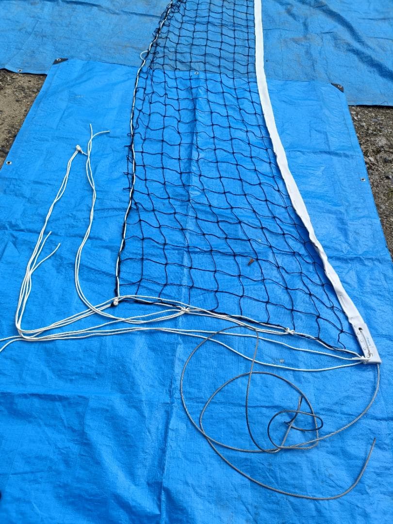 ほぼ新品 バレーボールネット 9人制 9.5m 試合 練習 高品質 asics