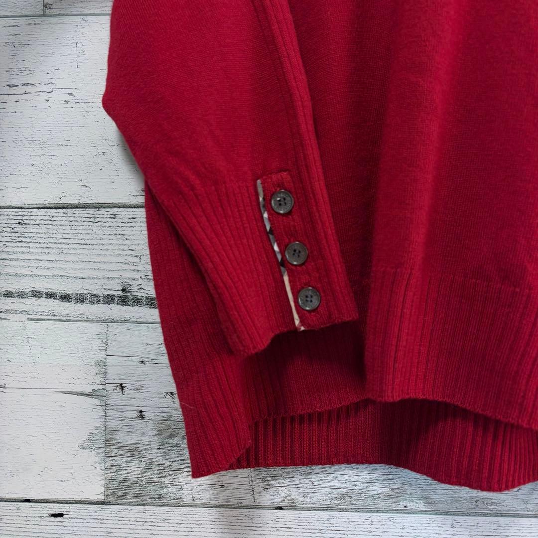 ☆大きいサイズ・3L☆バーバリーロンドン　ニットセーター　ノバチェック　リブ