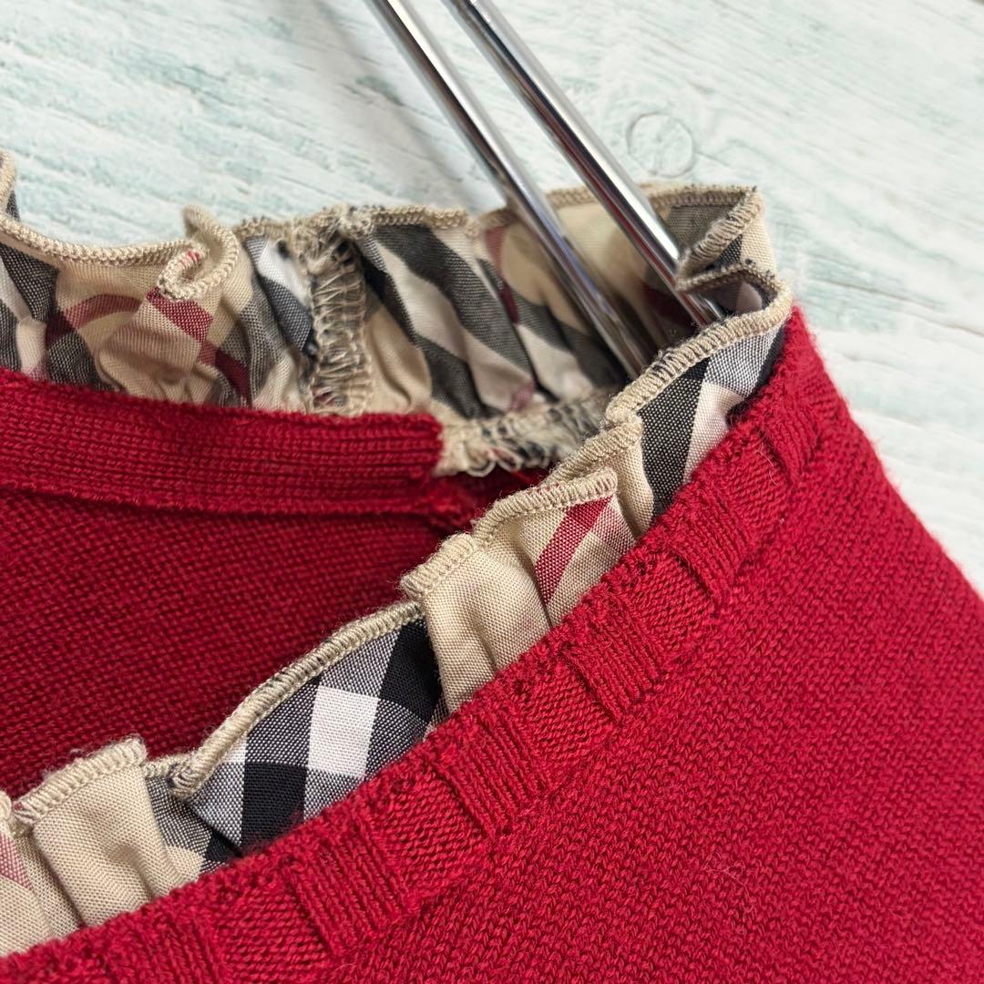 ☆大きいサイズ・3L☆バーバリーロンドン　ニットセーター　ノバチェック　リブ