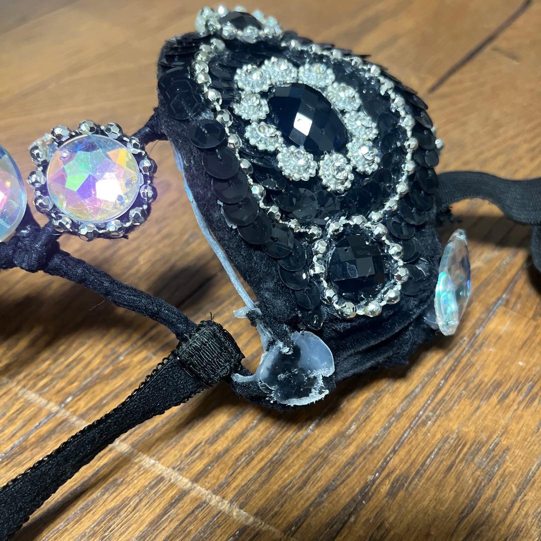 サンバ衣装 4点セットアップ 青と黒※注意点あり