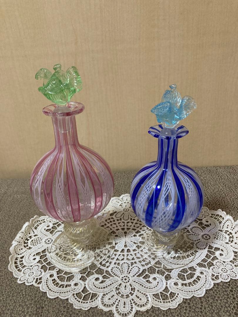 ベネチアングラス　レース瓶